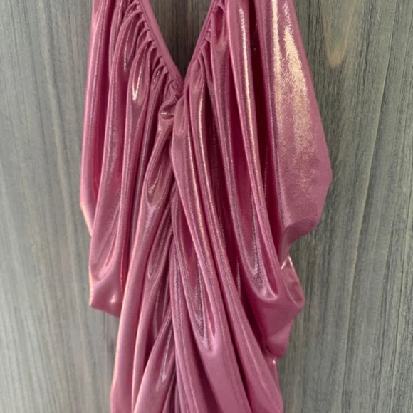 NORMA KAMALI Diana Slip mini Dress in Candy Pink - Picture 4 of 5